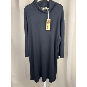 Aryeh Anthropologie Brand Black Cowl‎ Neck 3/4 Sleeve Sweater Dress Womens M NWT